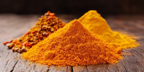 Vibrant spices powder featuring turmeric and chilly powder, ideal for adding flavor and color to dishes. Explore the rich aromas of spices powder like turmeric and chilly powder in your cooking.
