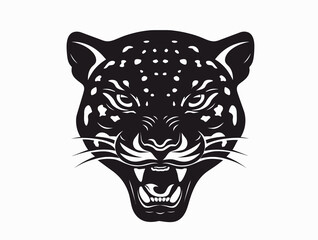 Jaguar Skull silhouette vector illustration