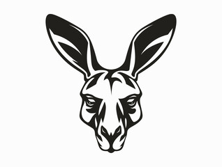 Kangaroo Skull silhouette vector illustration