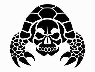 Tortoise Skull silhouette vector illustration