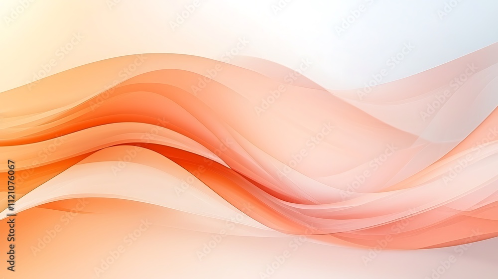 Poster artistic viewpoint on dynamic waves soft colors in modern digital studio art