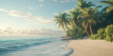 Fototapeta premium Tranquil Tropical Beach Scene