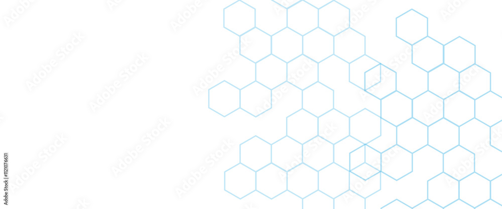 Poster Abstract cube hexagon shape background, hexagon shape pattern innovative concept background.