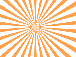 Fototapeta premium Vector Abstract orange sun rays and sunburst backdrop background.