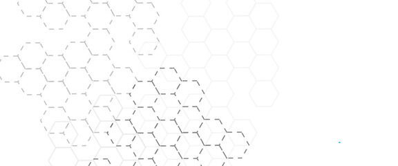 Vector white technology hexagon background. Geometric hexagon.
