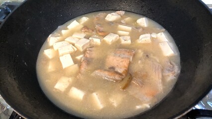 tofu salmon soup 