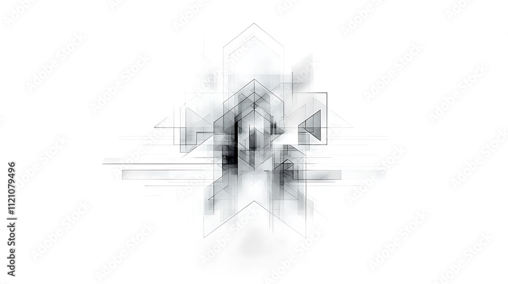 Poster exploring modern concepts in abstract digital art minimalist graphic design aesthetics