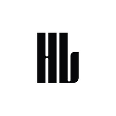 HL monogram logo design letter text name symbol monochrome logotype alphabet character simple logo