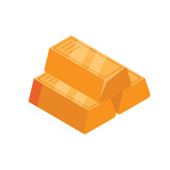 A captivating icon of gold bars, modern gold ingots vector design, finance related concept icon
