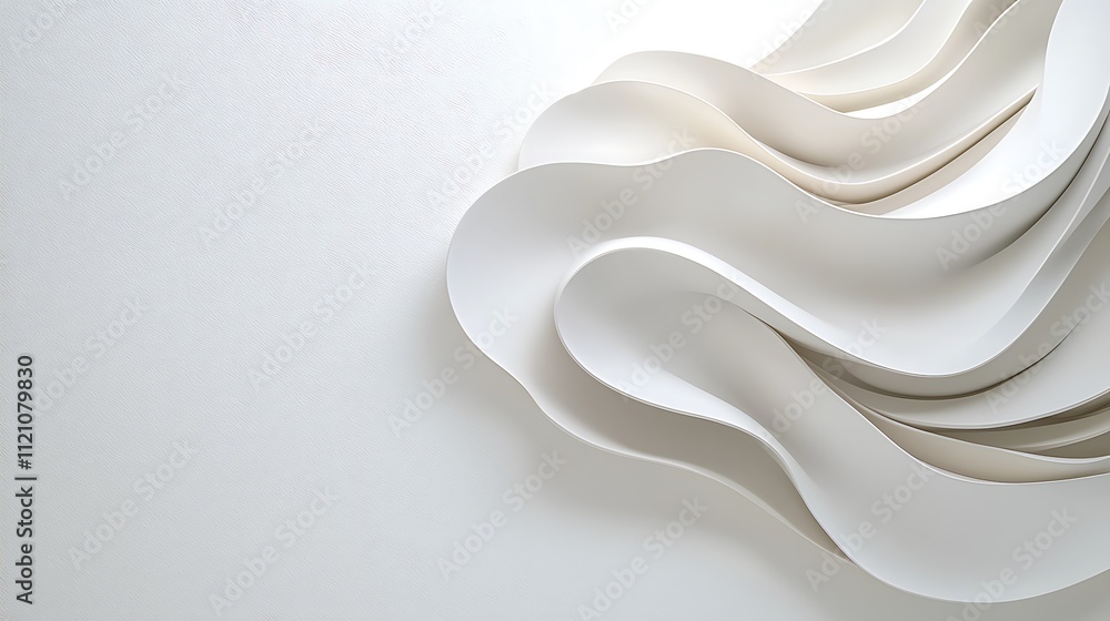 Poster dynamic abstract design minimalist digital art in a creative space environment
