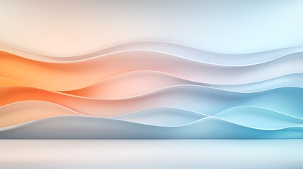Dynamic waves design aesthetic modern digital art creating a serene atmosphere