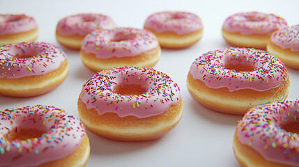 Pink Donuts with Sprinkles  Sweet Treats  Bakery  Dessert