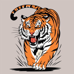 Fototapeta premium tiger vector for logo, t-shirt, template etc