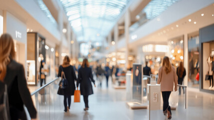 Interior of a luxury shopping center