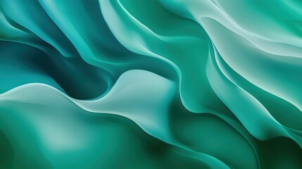 Obraz premium Abstract Teal and White Wave Background