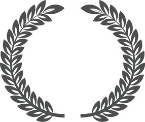 Laurel wreath flat icon on white background, vector