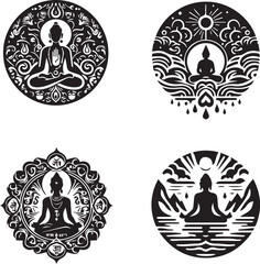silhouette icon of mantra
