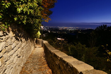 Scorlazzino panoramic view from Bergamo upper, Lombardy, Italy