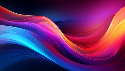 Fototapeta premium Vibrant abstract waves of color and light.