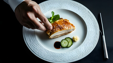 Sophisticated Presentation of Peking Duck with Fresh Ingredients and Traditional Accompaniments