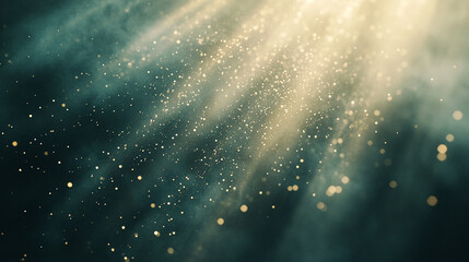 光の粒子が舞う幻想的な抽象背景