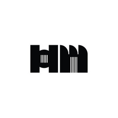 HM monogram logo design letter text name symbol monochrome logotype alphabet character simple logo