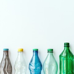 Recycled plastic bottles. AI.