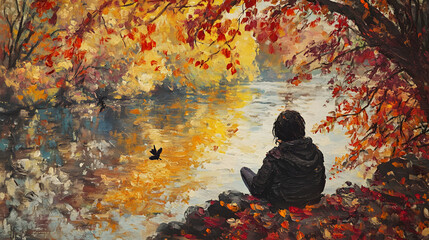 Embracing Autumn: An Abstract Celebration of NatureÆs Colors in the Life of a Creative Soul