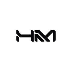 HM monogram logo design letter text name symbol monochrome logotype alphabet character simple logo