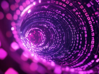 Exploring digital depthsdata visualization journey in a futuristic environment abstract viewpoint technology concept