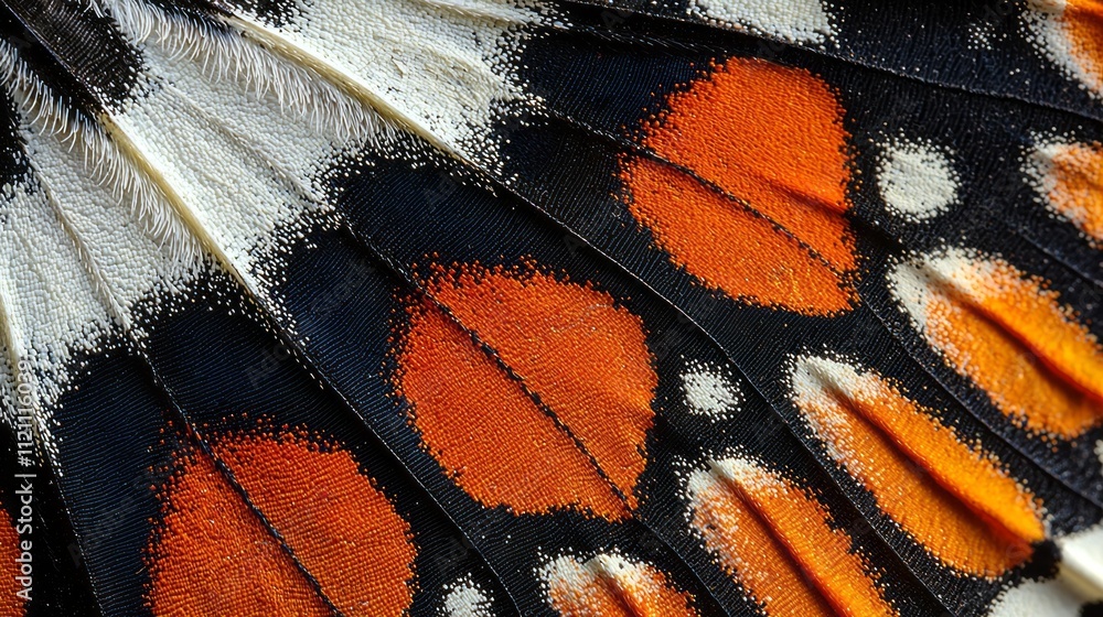 Poster red lacewing butterfly reveals stunning patterns and colors in a close-up view as it rests on a leaf