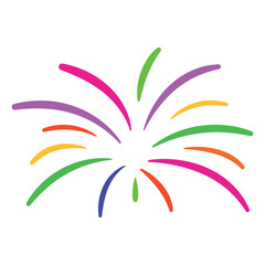 Firework bursting in sky Colorful explosion Joy symbol