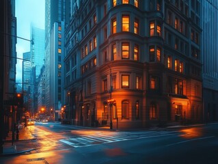 Epic photography of the city business area CBD corner