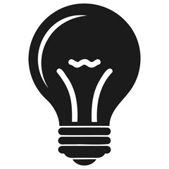 "Bright Ideas: Bulb Silhouette Vector Illustration"