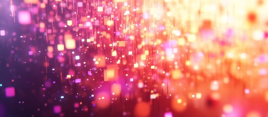 Obraz premium Abstract background with glowing particles in warm and vibrant colors.
