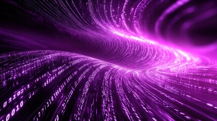 Exploring data flow patterns in digital space virtual environment abstract art futuristic viewpoint technology concept