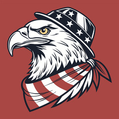 "Fierce Eagle Head Mascot Logo - Vector Illustration"