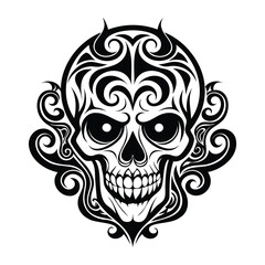 Obraz premium Human Head Skull Vector Design.
