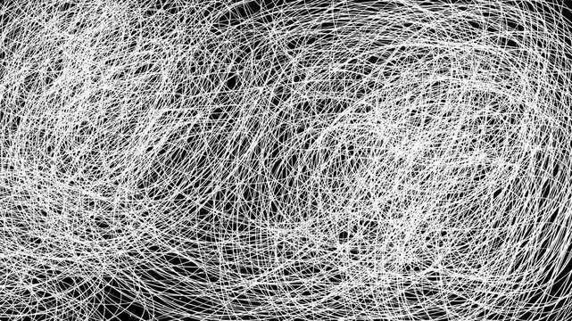 Background with handwritten doodle lines, background with white pencil lines, background for advertising, looped, 4k