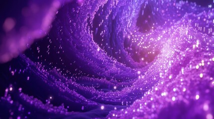 Vibrant light waves abstract art digital background cosmic illumination close-up energy flow in motion