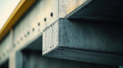 Concrete Bridge Structure Beams, Supports, and Construction Details