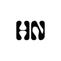 HN monogram logo design letter text name symbol monochrome logotype alphabet character simple logo