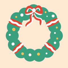 Wreath Garland Christmas Illustration