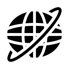 Globe glyph icon