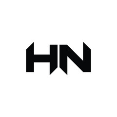 HN monogram logo design letter text name symbol monochrome logotype alphabet character simple logo