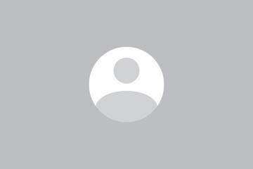 Vector flat illustration in grayscale. Avatar, user profile, person icon, gender neutral silhouette, profile picture. Suitable for social media profiles, icons, screensavers and as a template.