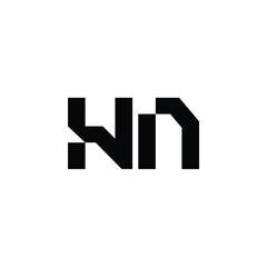 HN monogram logo design letter text name symbol monochrome logotype alphabet character simple logo