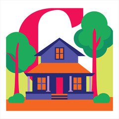 Fototapeta premium Nature Meets Comfort in Real Estate