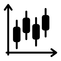 Candle Chart Solid Icon