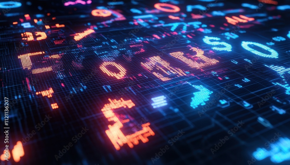 Aufkleber digital data stream showing forex currency exchange